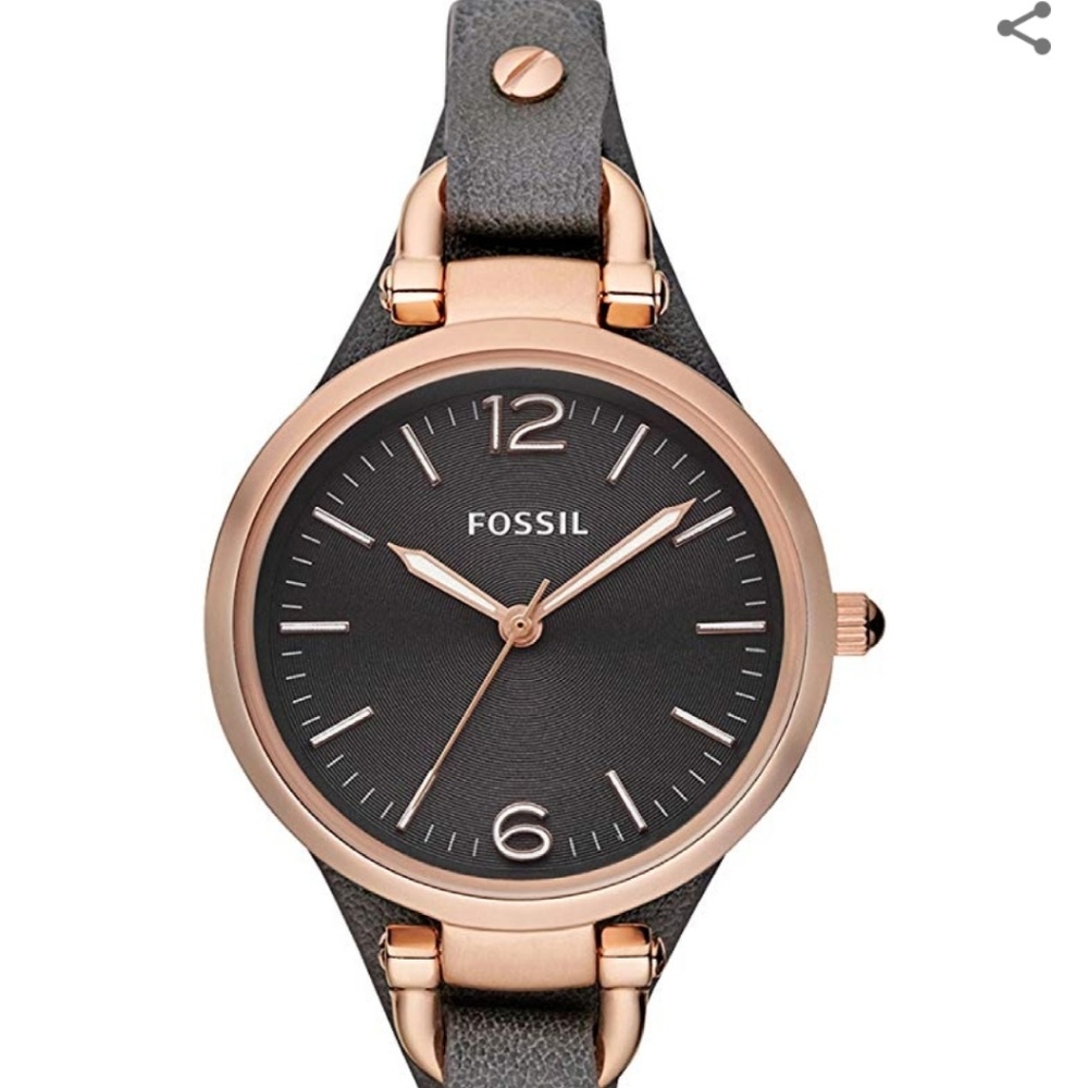 Women's Georgia Quartz Stainless Steel and Leather